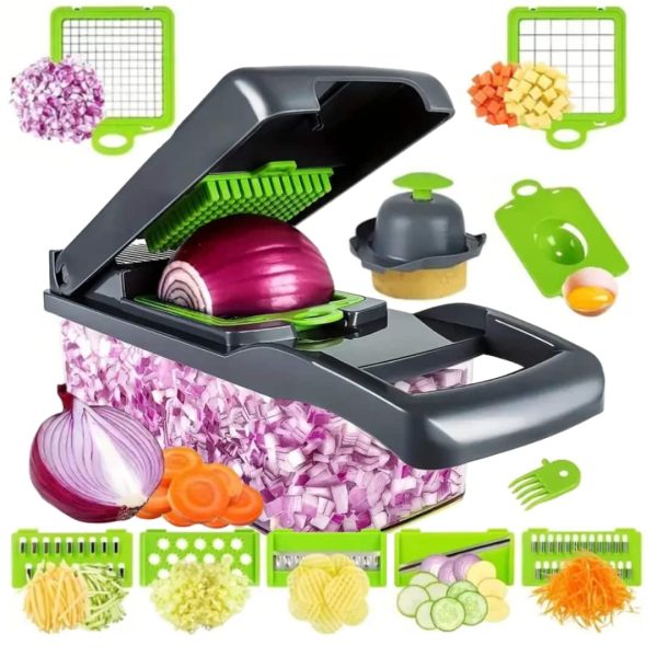 SHOriginal Multifunktion Gemüse Schneider, würfelschneider 16 in 1 obst und gemüseschneider, vegetable chopper, vegetable cutter - Image 4