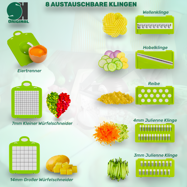 SHOriginal Multifunktion Gemüse Schneider, würfelschneider 16 in 1 obst und gemüseschneider, vegetable chopper, vegetable cutter - Image 5